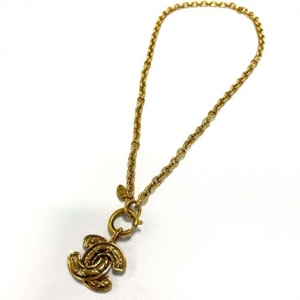 CHANEL Authentic Vintage Gold Logo Necklace - Picture 3 of 8